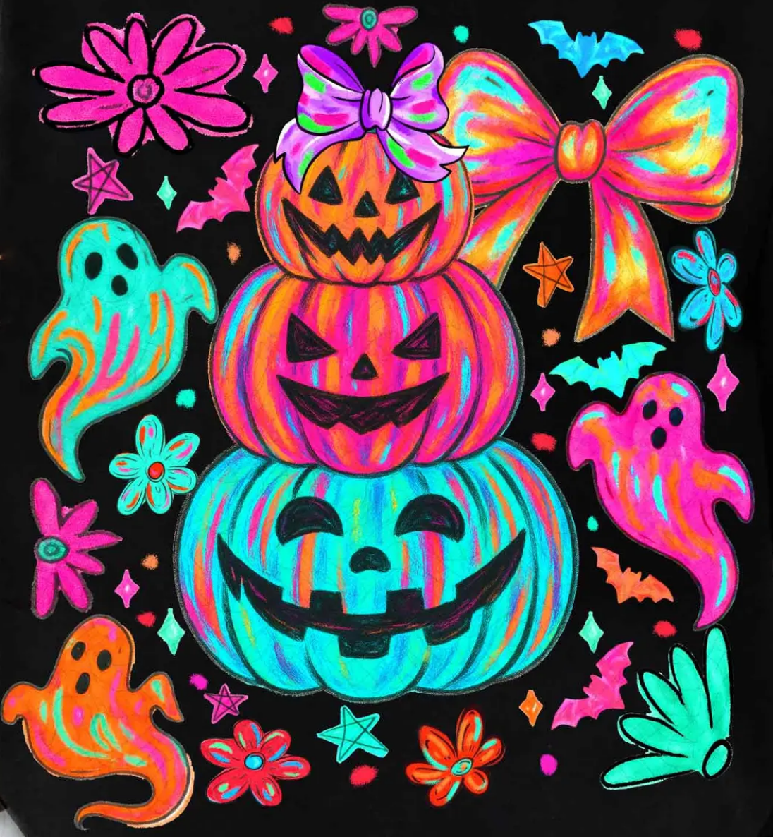 Kids Halloween Pumpkins Graphic T-Shirt